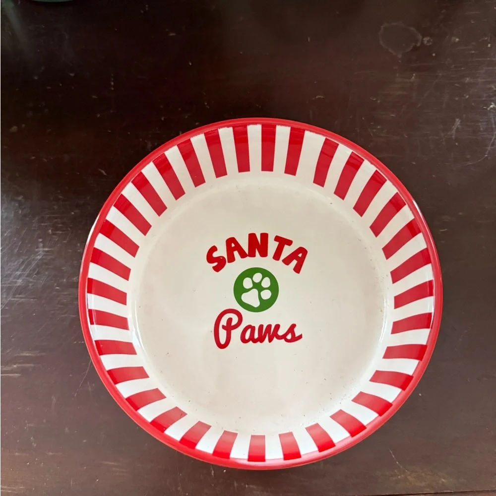 Santa Paws Striped Pet Bowl